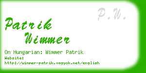 patrik wimmer business card